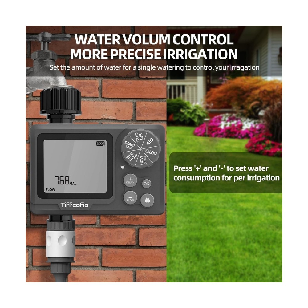 New Programmable Water Volume Control Sprinkler Timer, Water Durati... Fast Ship