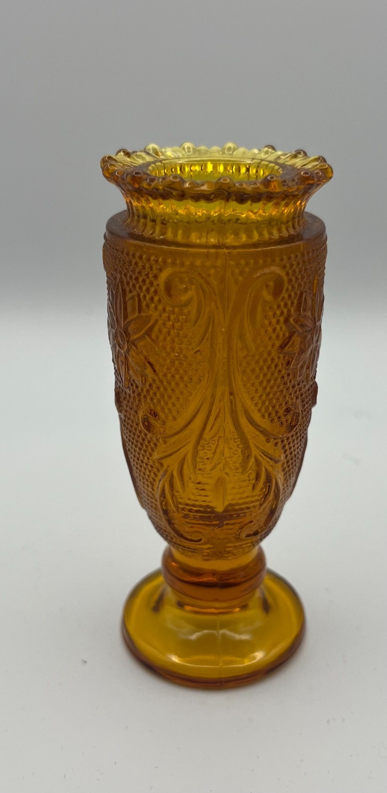 Vintage Amber Glass Toothpick Holder By Indiana Glass Company