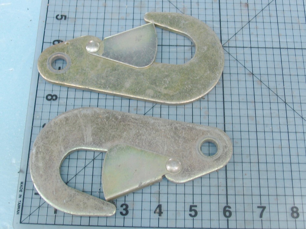 4 Large Flat Clamp Hooks