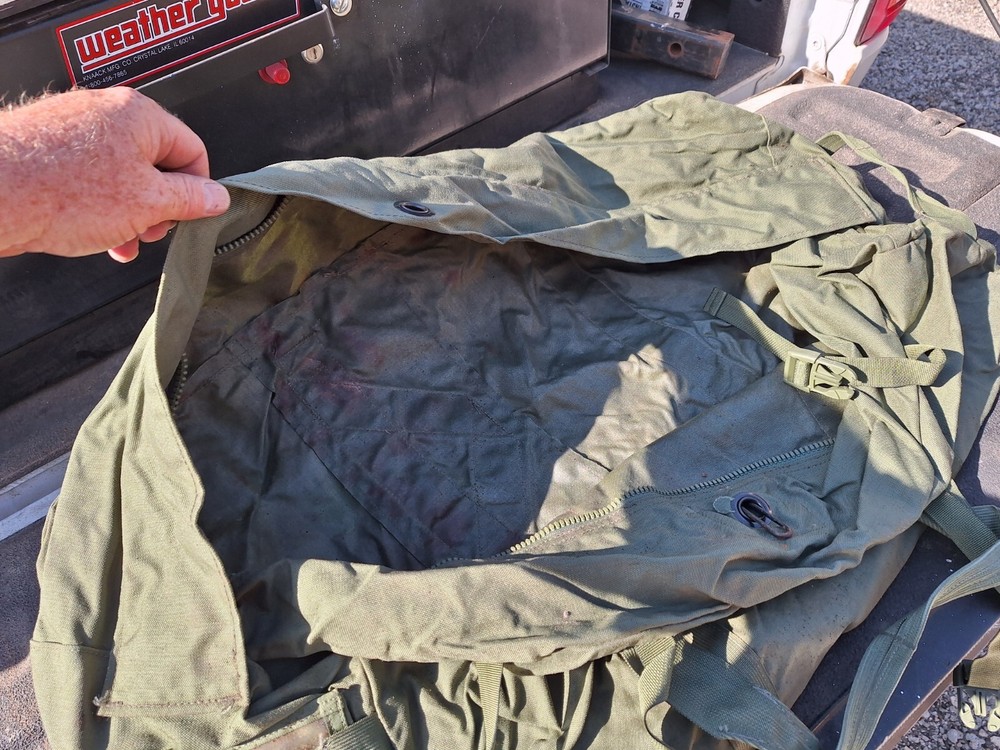 military duffle bag OD green
