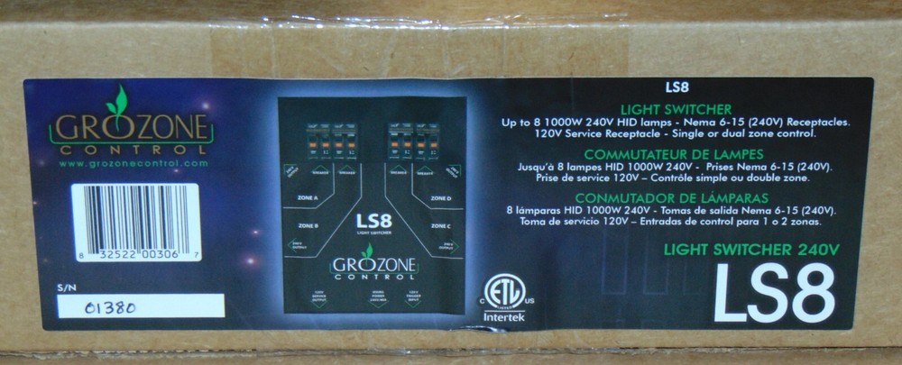 NEW Grozone Control LS8 240V Light Switcher Controller