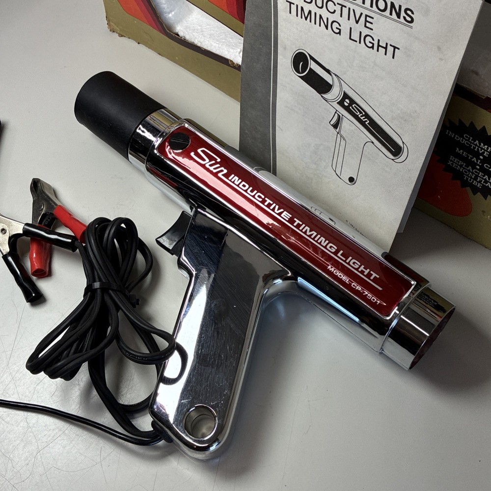 Sun Inductive Timing Light Model CP-7501 Engine Timing Light Box Manual Untested