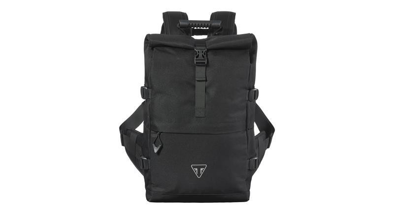 Triumph MLUA24002 - 25L Modern Classic Roll-Top Motorcycle Backpack Bag