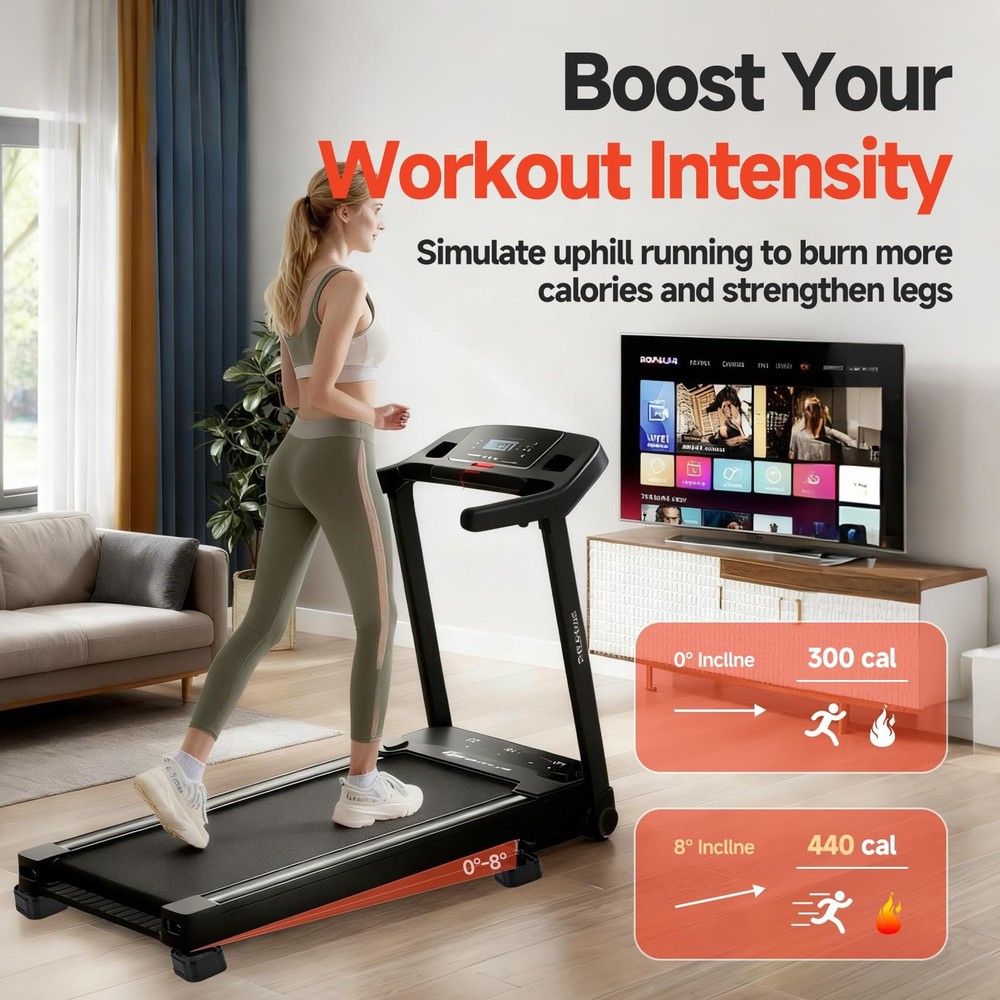 4-Pack Treadmill Incline Riser Blocks, Stackable Black