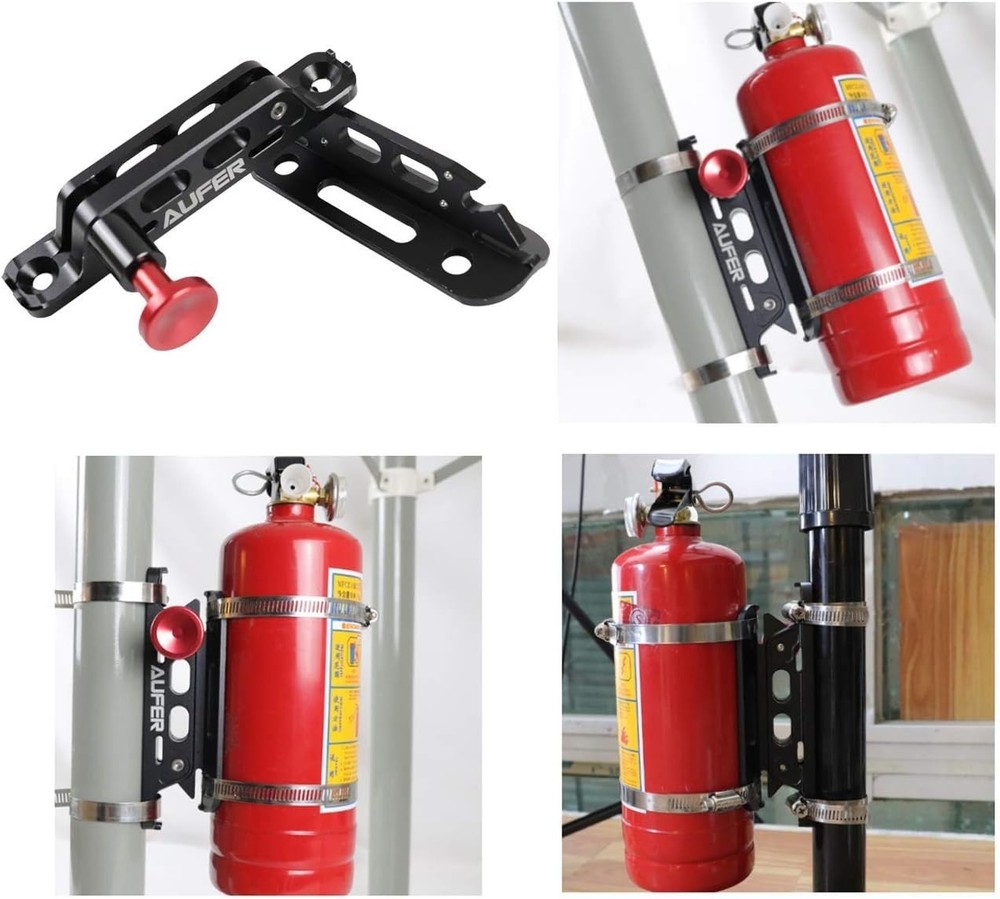 Aluminum Quick Release Fire Extinguisher Mount Roll Bar Holder Compatible wit...