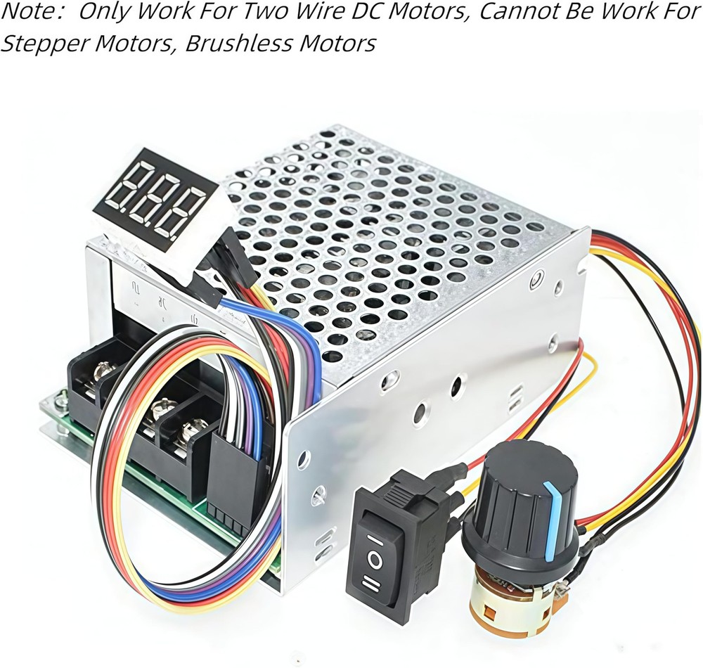 Adjustable 60A PWM DC Motor Speed Controller 10-55V Forward Reverse Switch