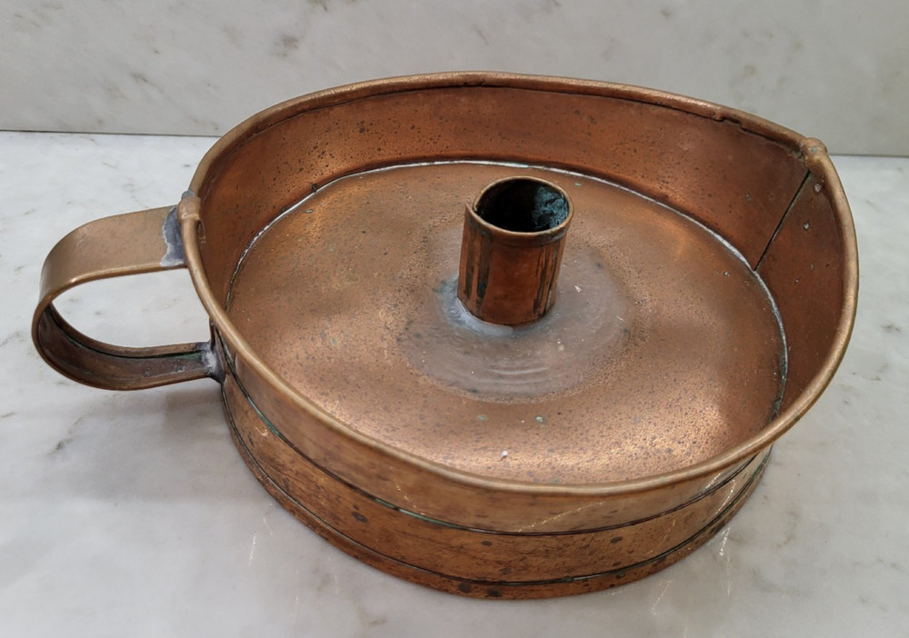 Solid Copper Candle Holder Rustic Cottagecore Farmhouse Handmade
