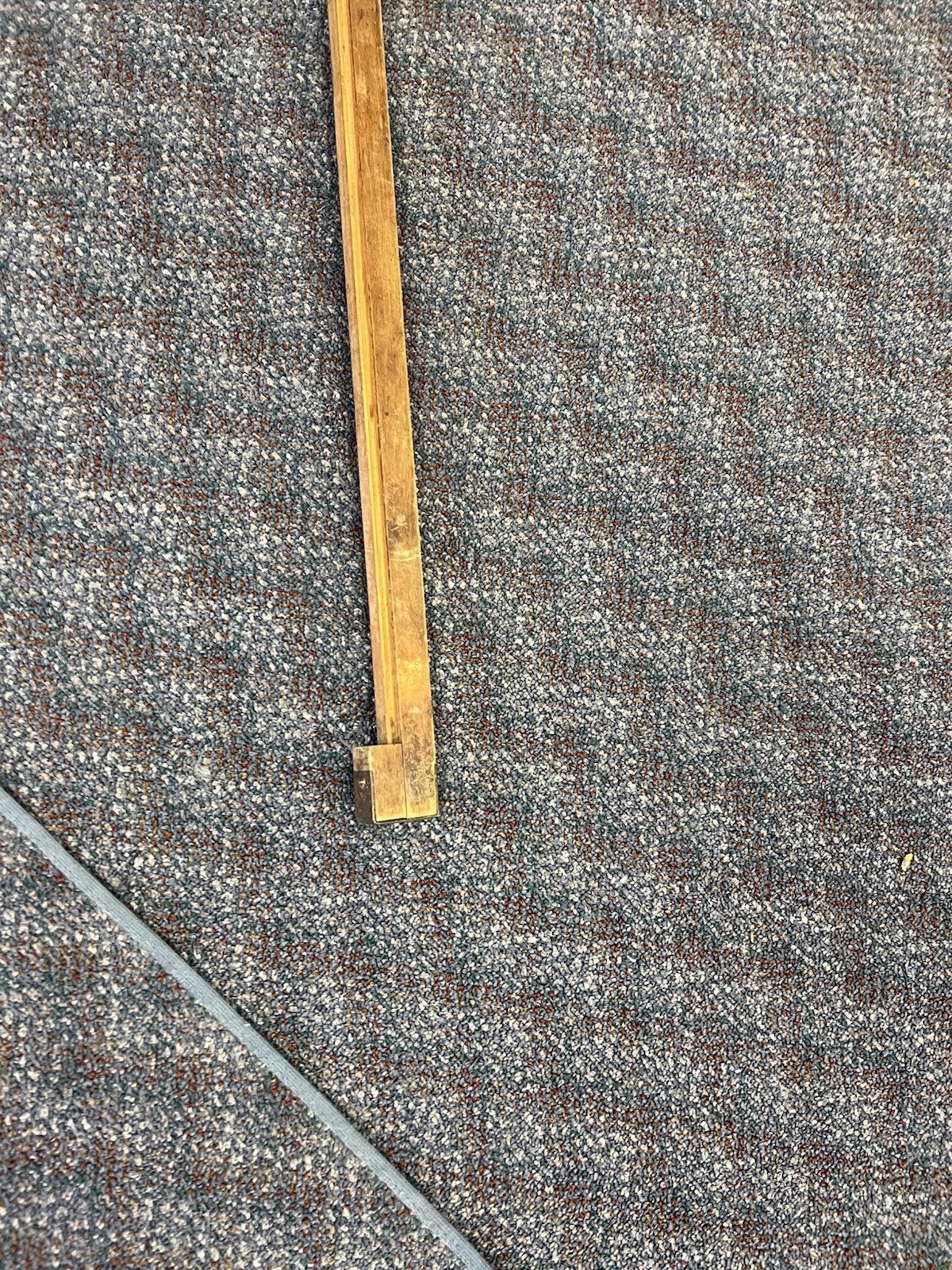 Vintage 10 Ft WOOD MEASURING STICK grade rod rule surveying story pole wall art