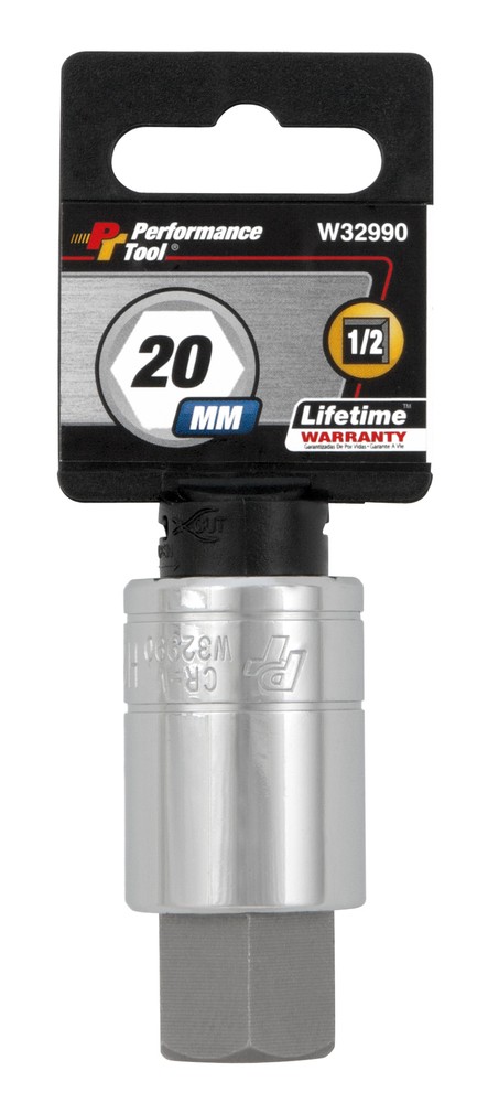 Wilmar W32990 1/2" Dr. 20mm Hex Bit Socket