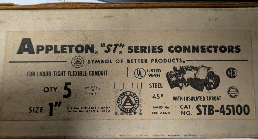 Appleton STB-45100 Liquid-Tight Conduit Connector