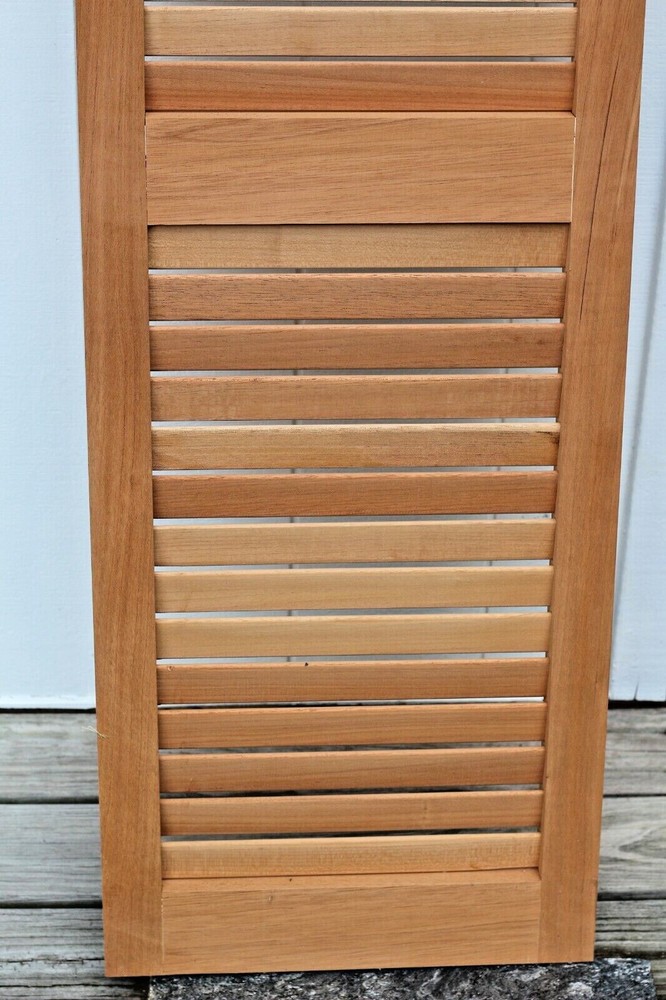 Solid cedar wood shutter 60.5" height 18" width 1 3/8" thick