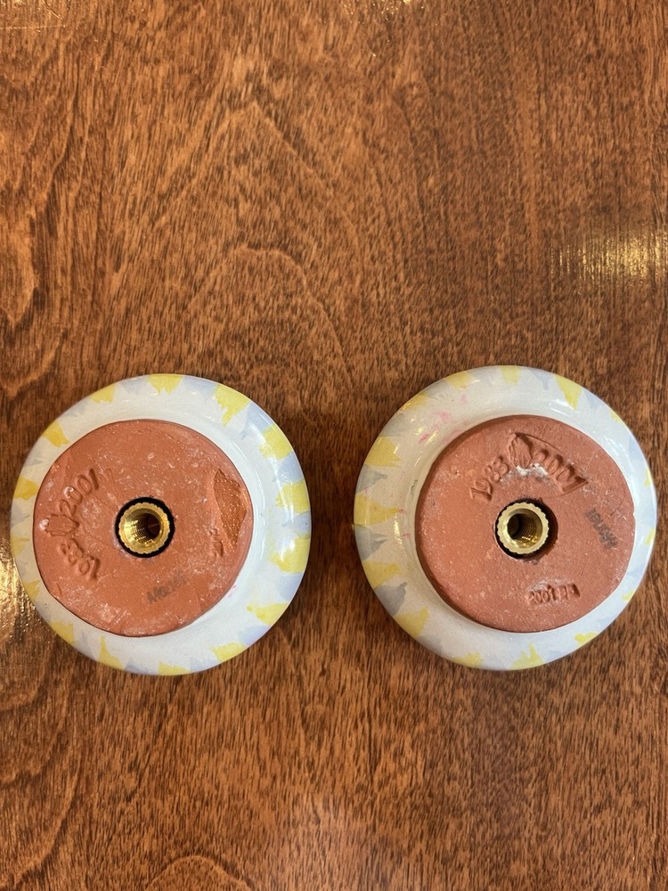 Vintage Mackenzie-Childs 2.5 Drawer Pulls/Knobs, Hand Painted, Perfect Condition