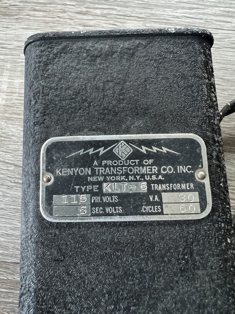 Vintage Keyon Transformer KLT-6