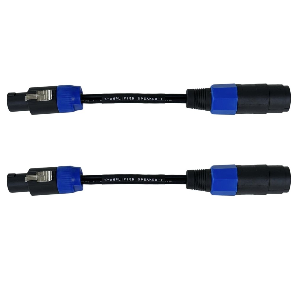 CESS-273 Speakon Mono Bridge Mode Adapter Cable, 2-Pack