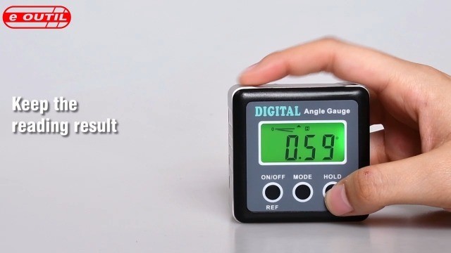 Digital Angle Gauge Protractor - Magnetic Level with LCD Display, V-Groove Base
