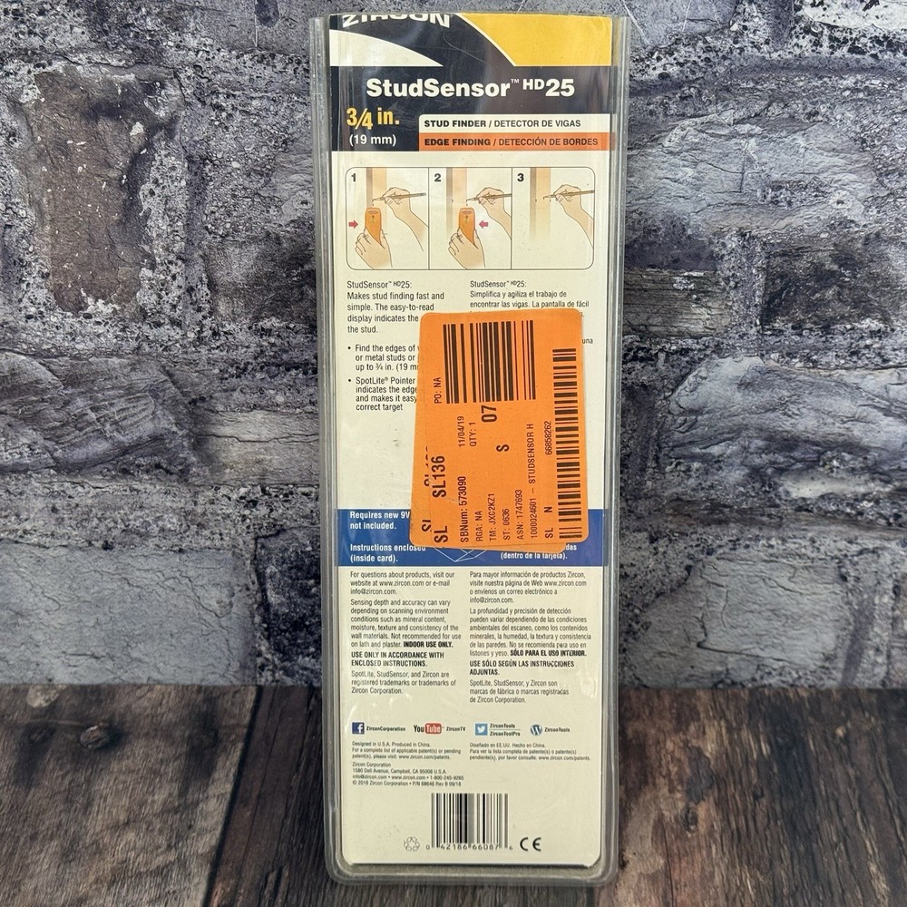 Zircon StudSensor HD25 Stud Finder