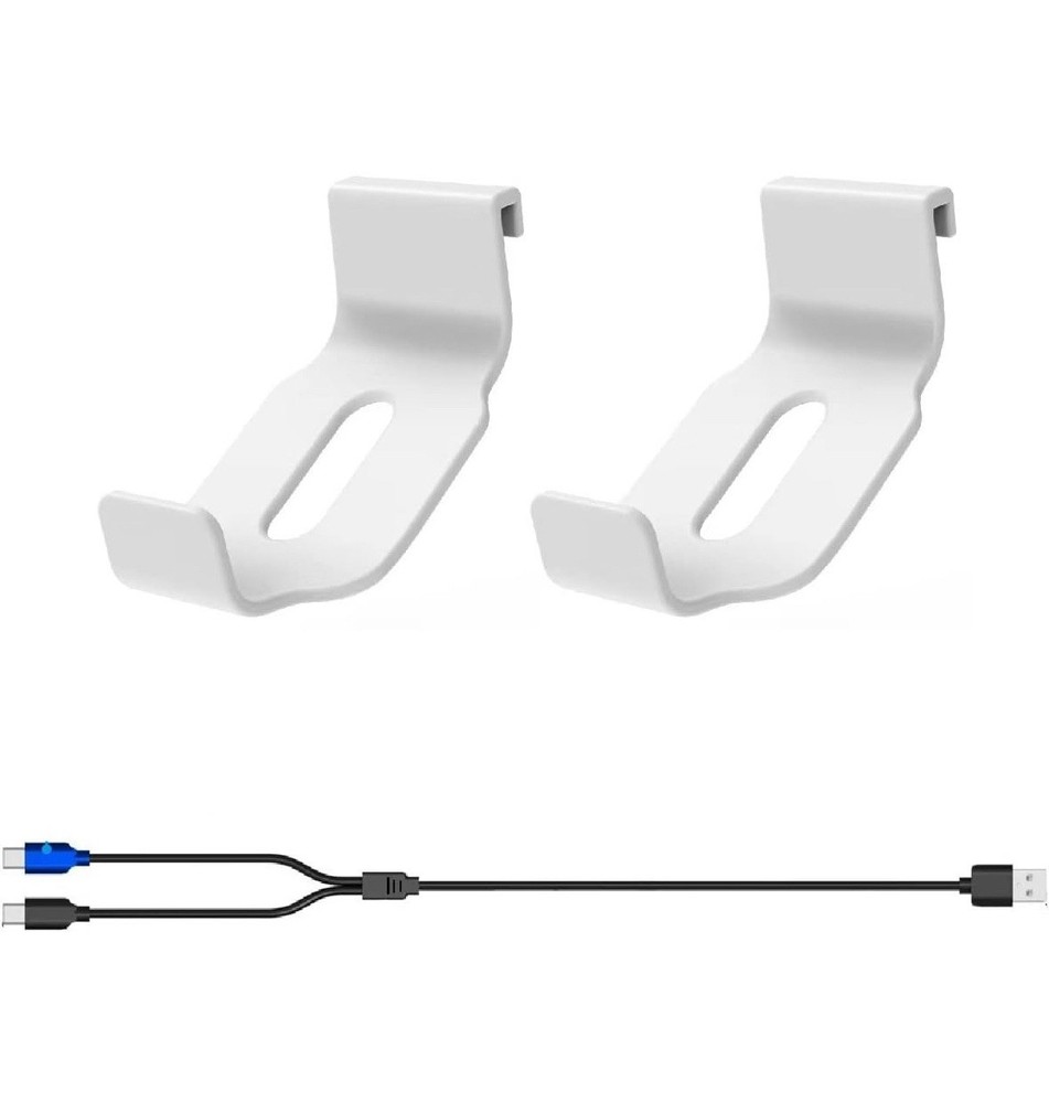 VR Controller Storage Stand Hooks w/Charging Cable For PSVR2,Charging Hangers