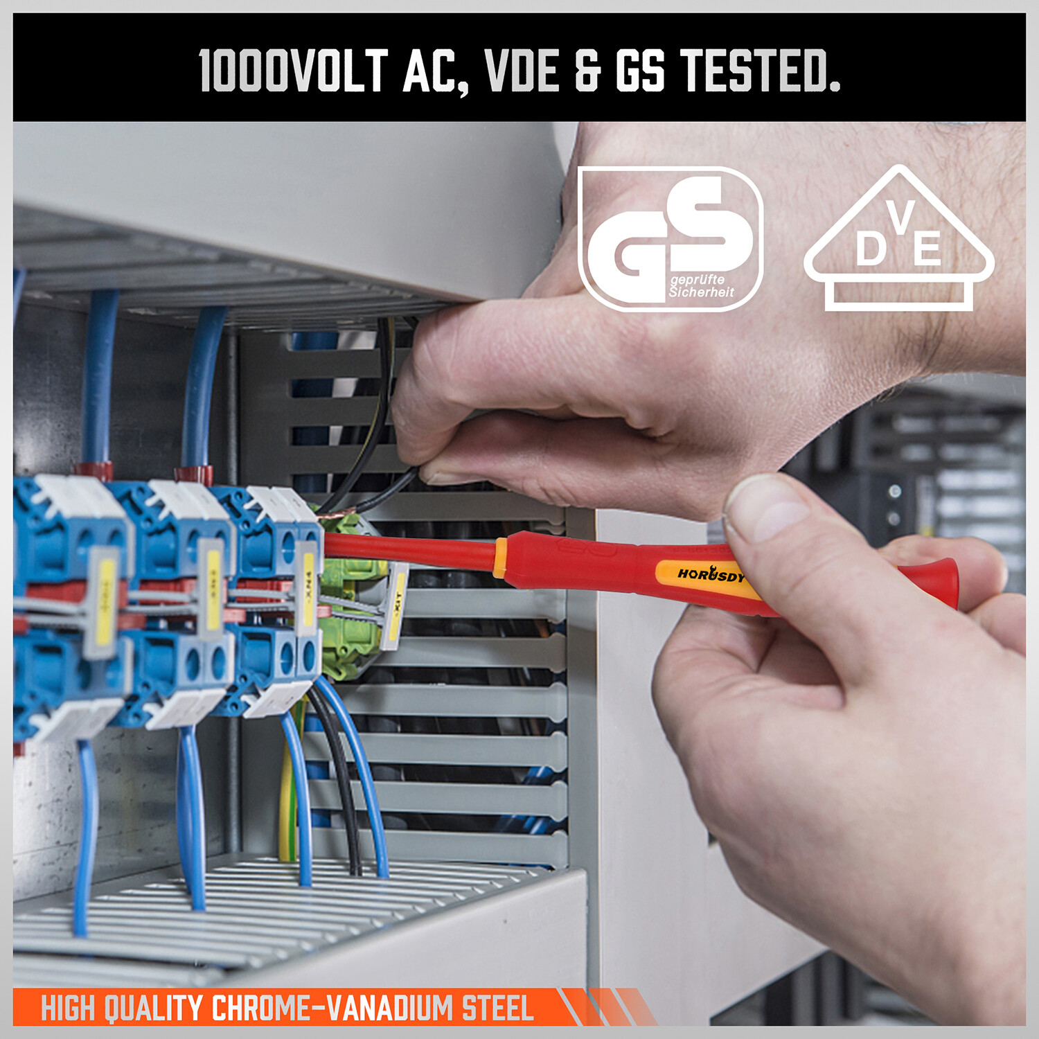 1000V 6 Mini Insulated Screwdriver Set Magnetic Tip Electrician Slotted Phillips