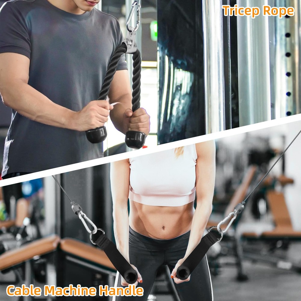 Cable Machine Attachment Set for Gym,LAT Pulldown Attachment,Home Gym Accesso...