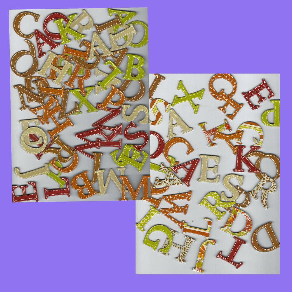 CHIPBOARD LETTERS - PRINTED OR SOLID COLORS 1-1/2 INCHES