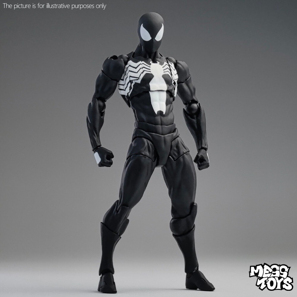 US Stock CT Toys Messtoys Symbiote Spider-Man Black Spider Action Figure Boxed