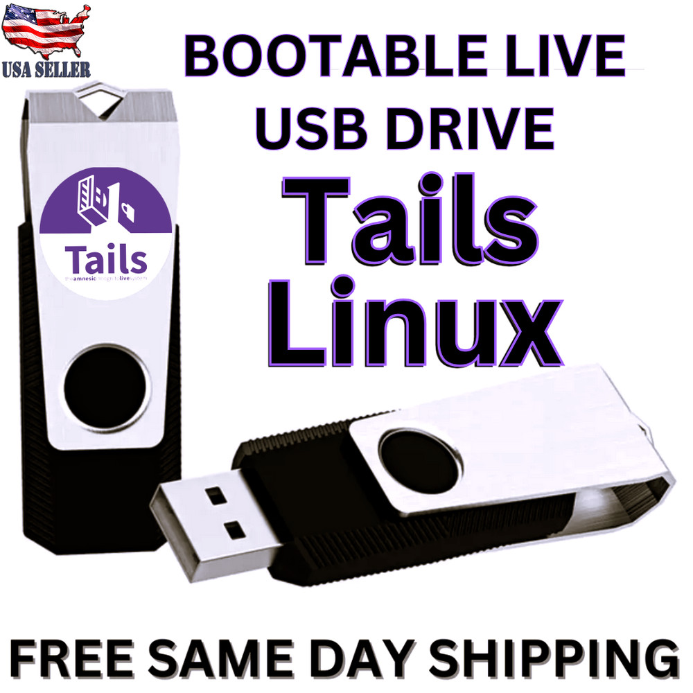 TAILS OS Portable Anonymous OS - Bootable USB for Windows, Mac, Linux, & More