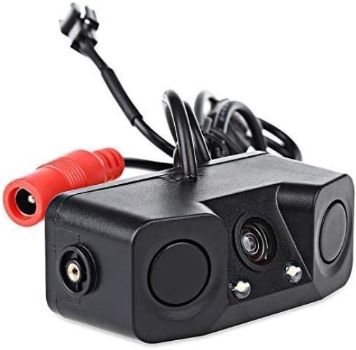 Dual Radar Sensor Backup Camera with Waterproof Design for Easy Installation