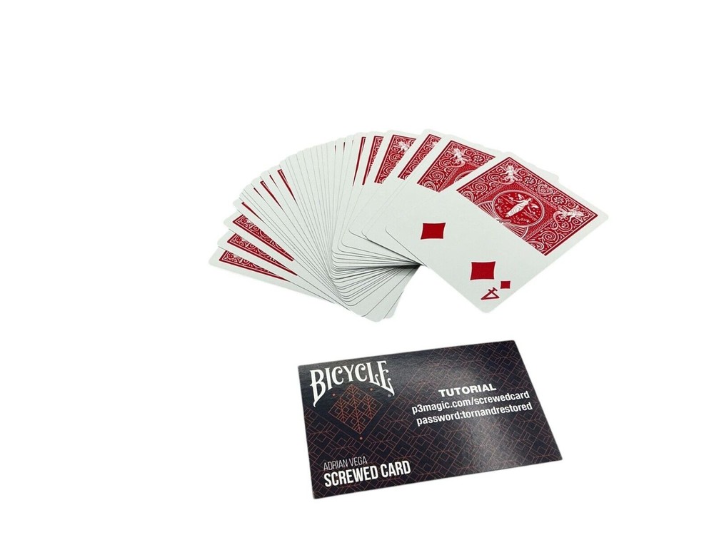 Bicycle Adrian Vega Screwed Card Magic Trick Deck Refill