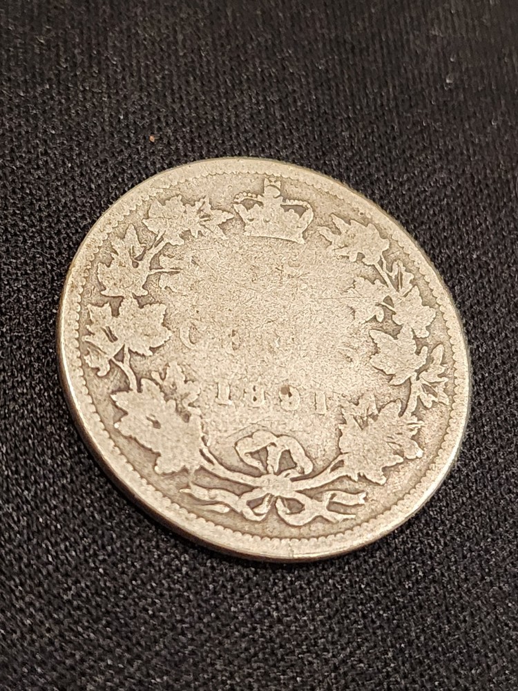 1891 Canada 25 Cents Silver Coin