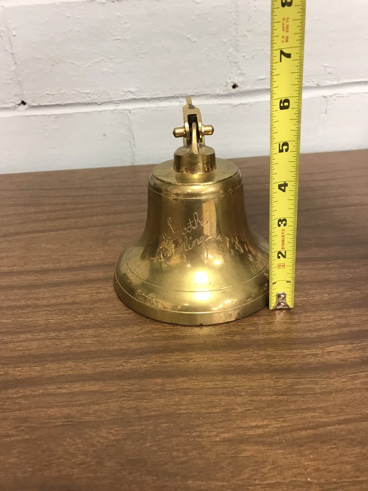 Small Brass Wall Hanging Bell “Smooth Sailing”