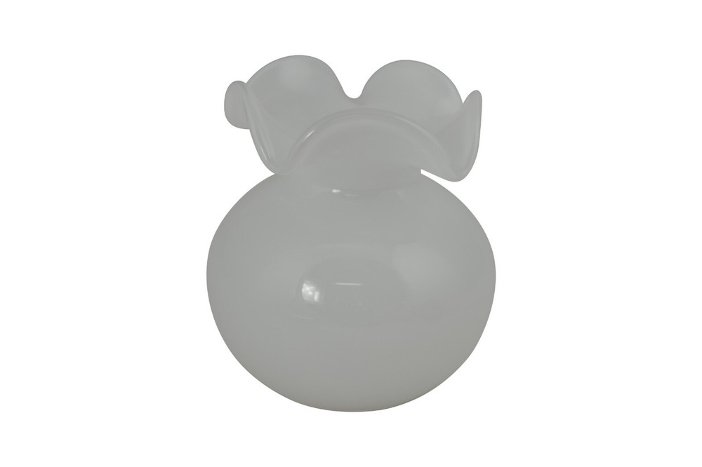 5" White Glass Vase Aroma Diffuser