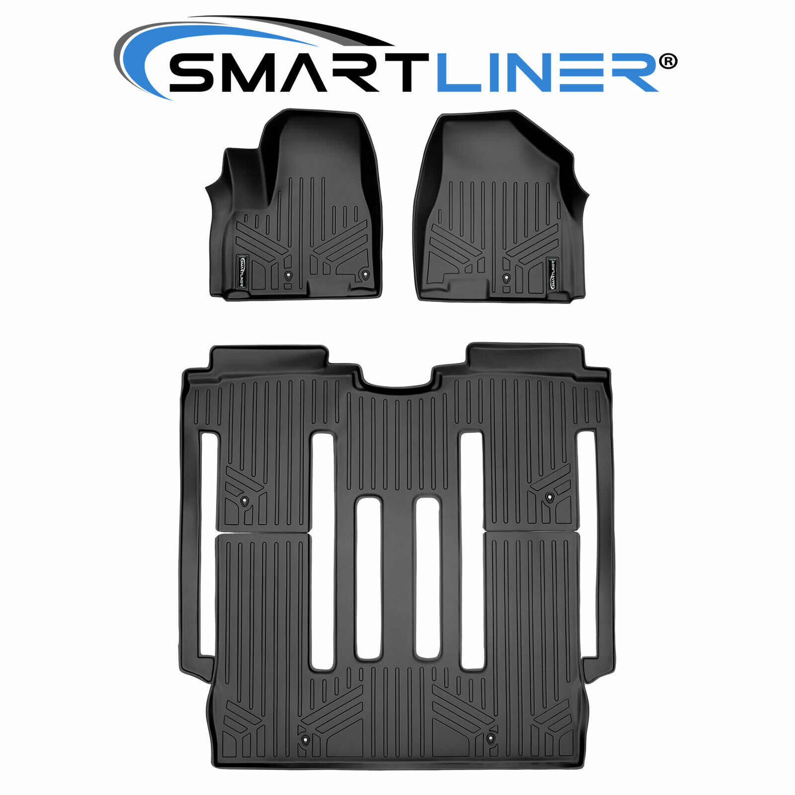 SMARTLINER Custom Fit Floor Mats 2 Row Liner 2015-2021 Kia Sedona 8 Passenger