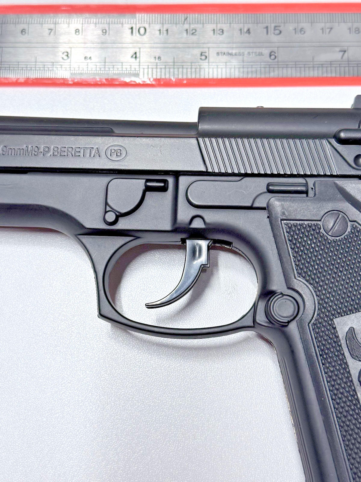 9mm M9 Beretta Jet Black Slide Action Gun Pistol Jet Torch Lighter USA 1:1 Big