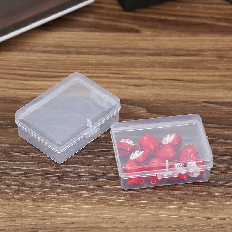 10pcs Small Clear Plastic Rectangular Storage Box Jewelry Beads Container Case