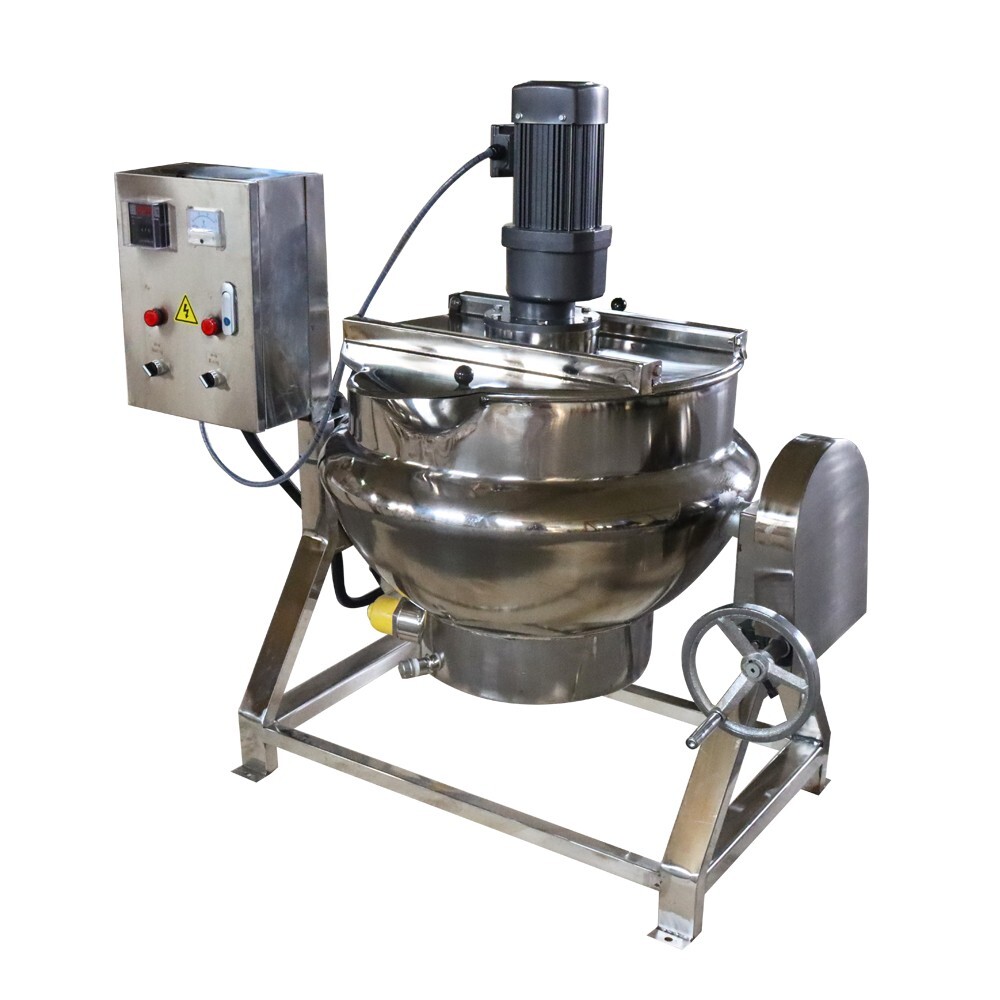 13 Gal Steam Jacketed Kettle with Blender Stainless Heating Pot 220v three phase