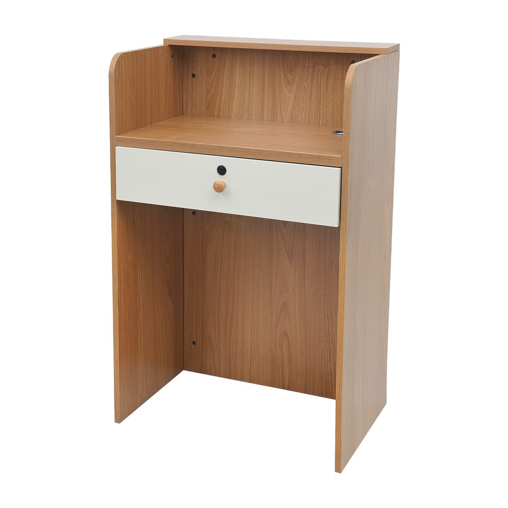 Rectangular Checkout Counter Reception Desk Modern Reception Desk with LED Light