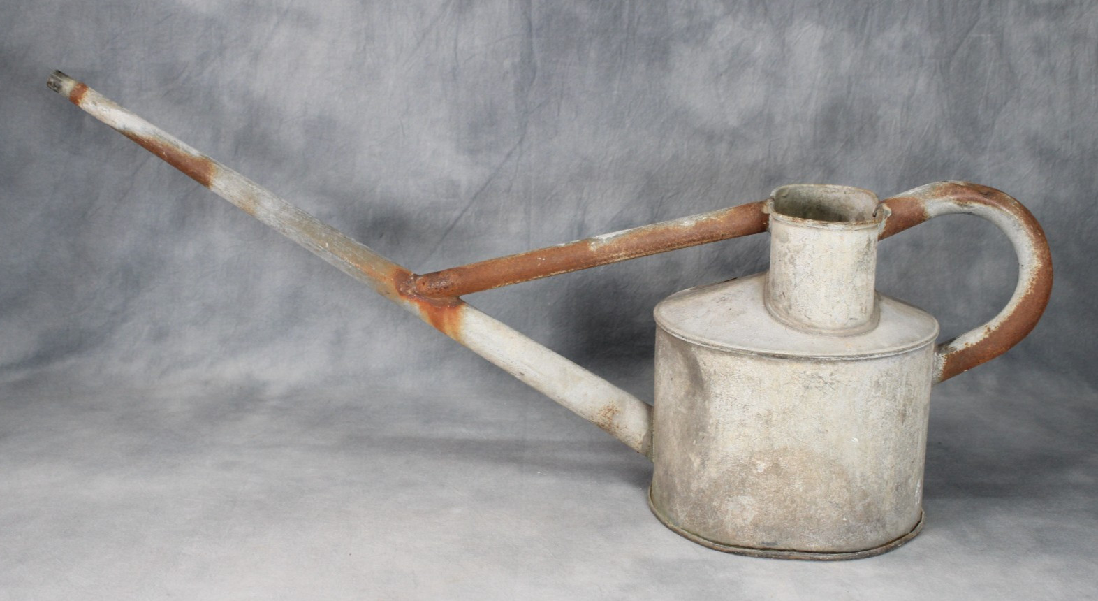 Large Vintage Haws No2 4QT Long Reach Spout Galvanised Steel Garden Watering Can