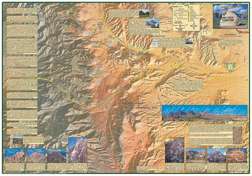 Red Rock Canyon Nevada Adventure Laminated Map