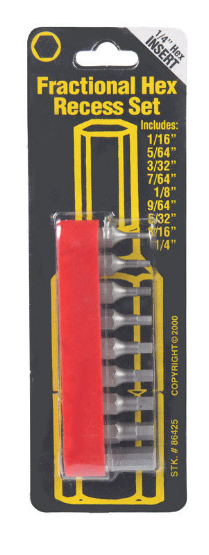 "BEST WAY Fractional HEX RECESS INSERT BIT SET