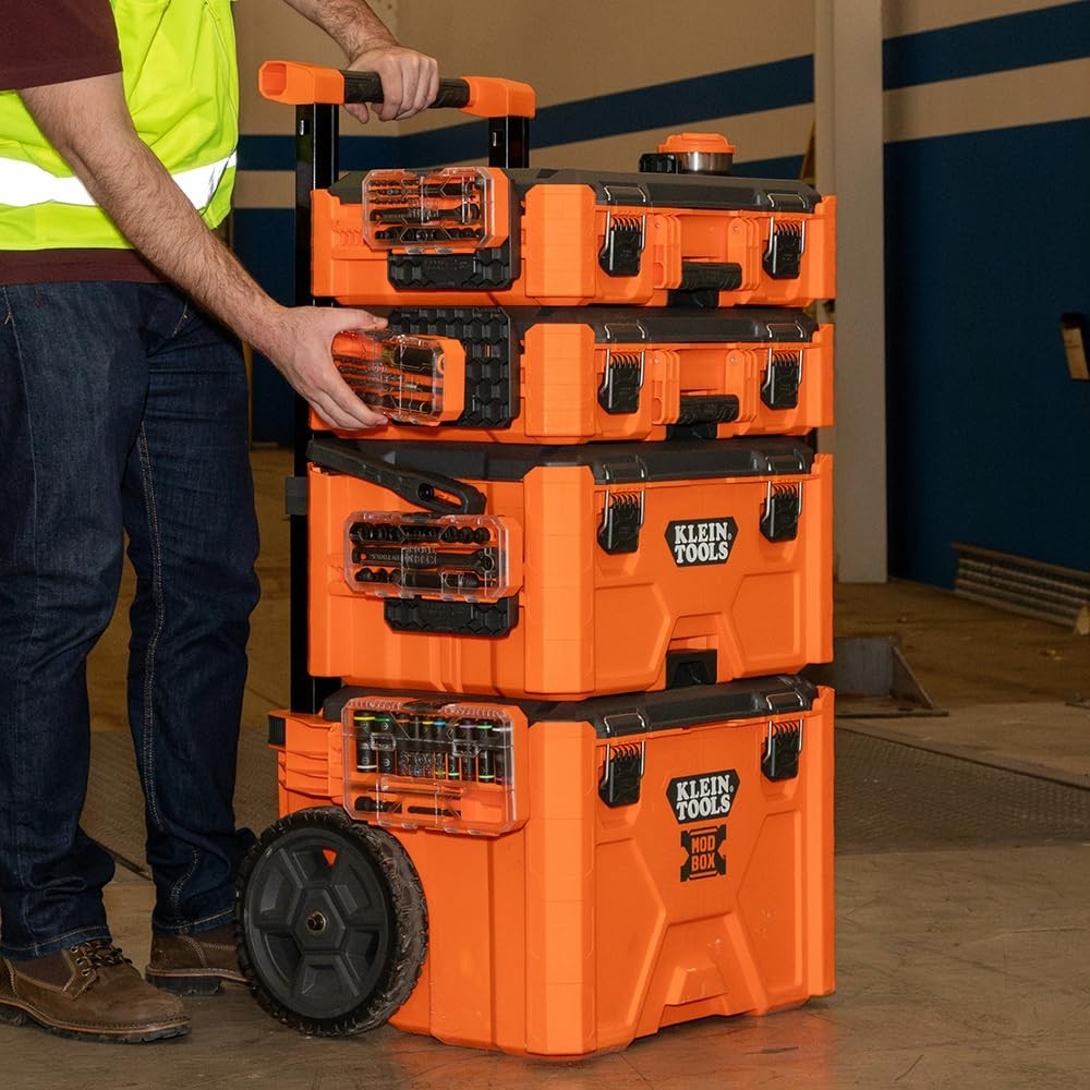 Klein Tools 65400 KNECT 15-Piece Pass Through Socket Set, SAE Impact Set with MO