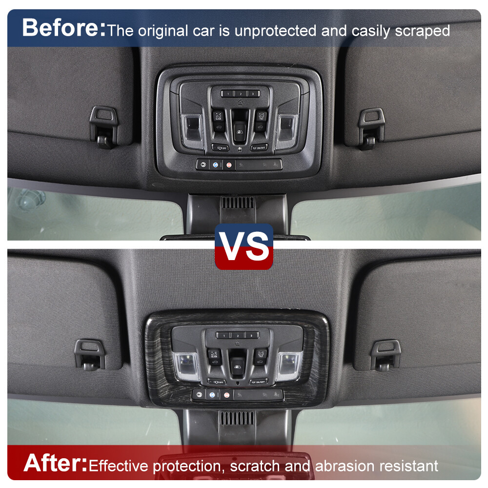 ​Black Wood Headlight Switch Button Panel Cover Trim For Chevy Silverado 2019+