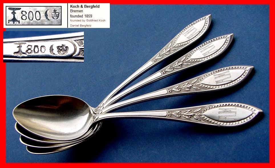 1. Solid Spoon by Koch & Bergfeld, 800 Silver D851