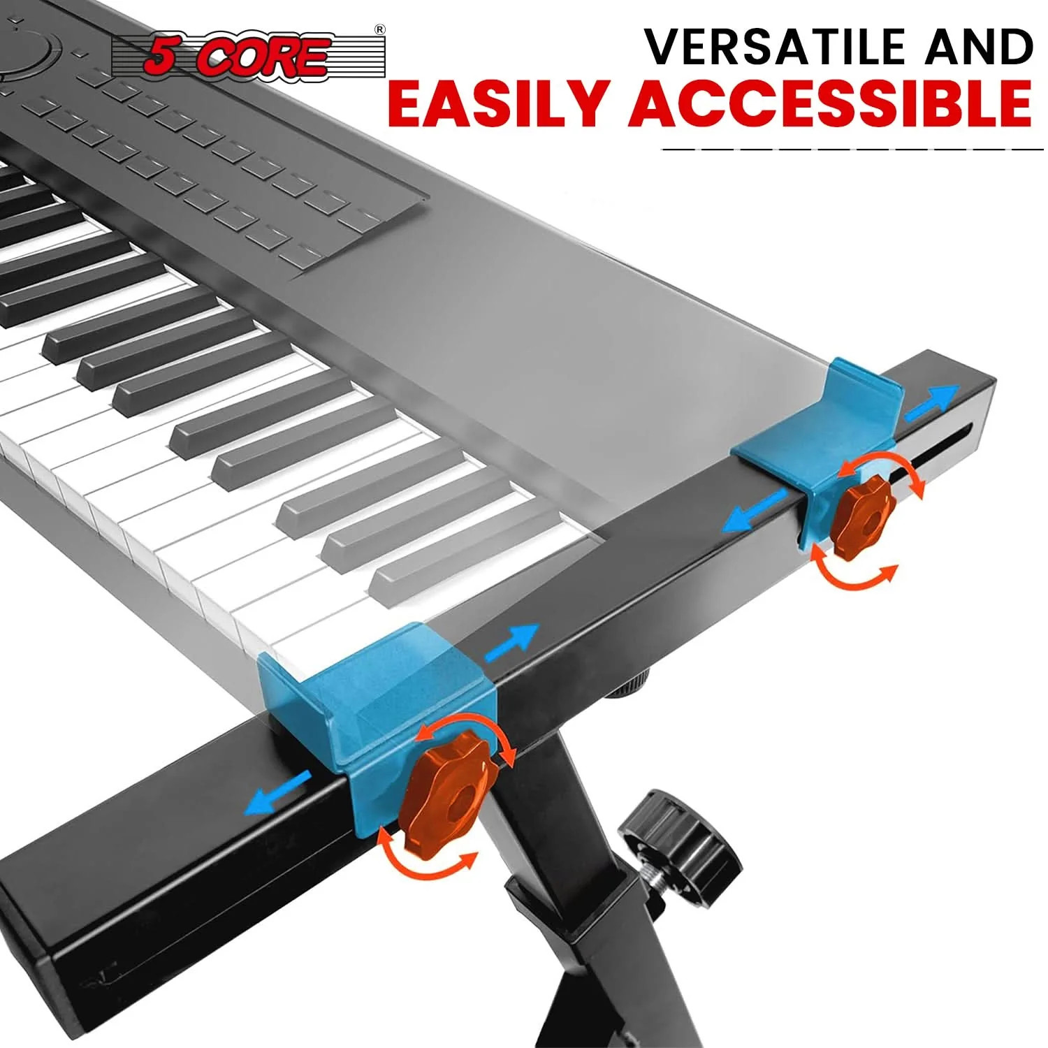 5 Core Keyboard Stand Z Shape Adjustable Heavy Duty Key Board Pianos Stands