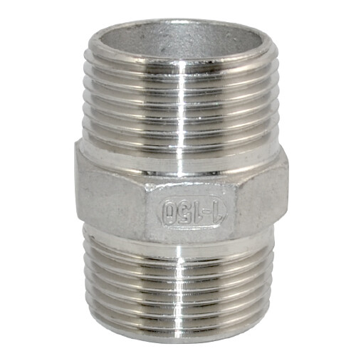 1" 1 inch in Male Pipe Fitting Hex Nipple NPT Stainless Steel SS304 connector