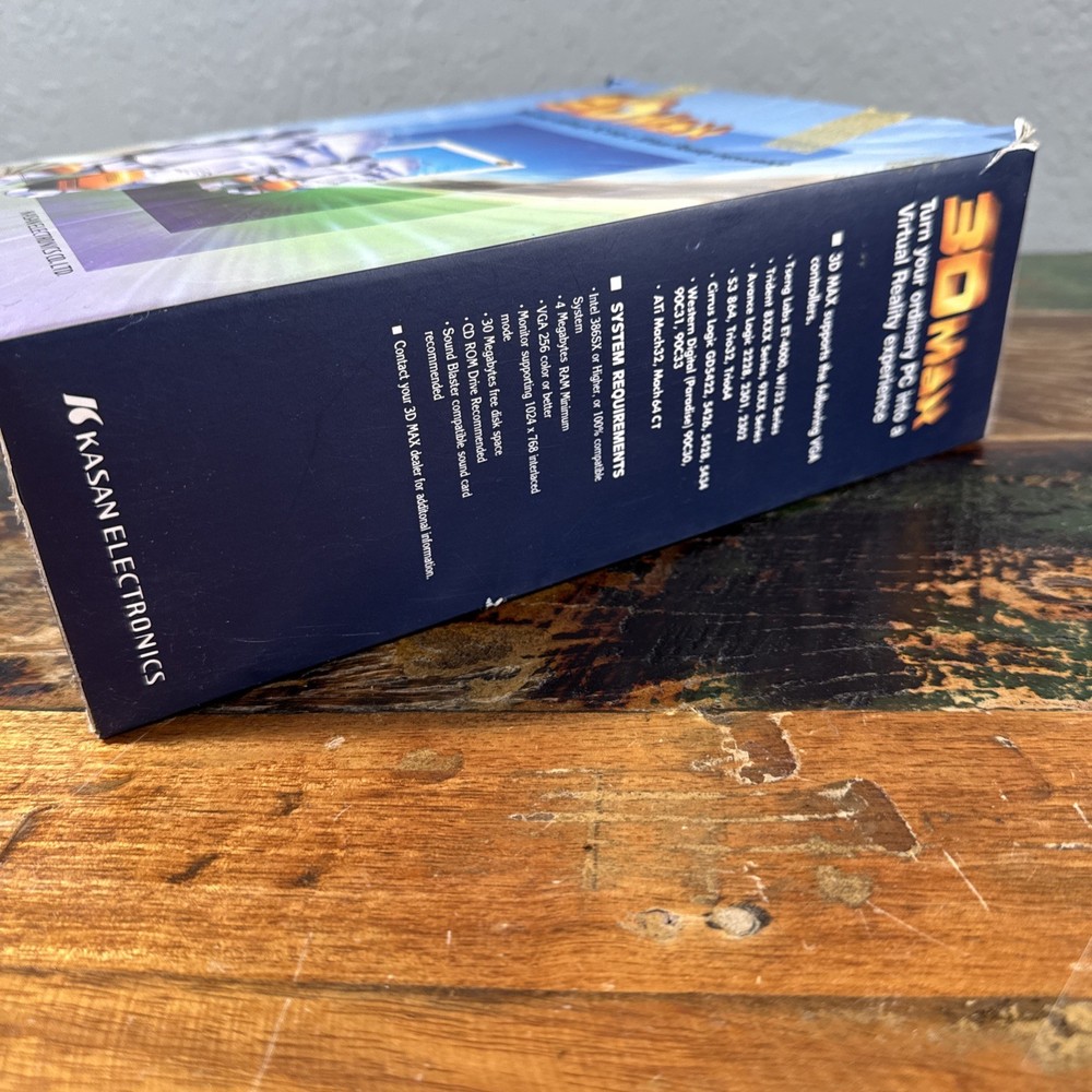 KASAN ELECTRONICS KASAN 3D-MAX Vintage Programming Computing 1995