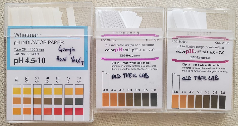 pH Indicator Paper - 9 Miscellaneous boxes with different ranges