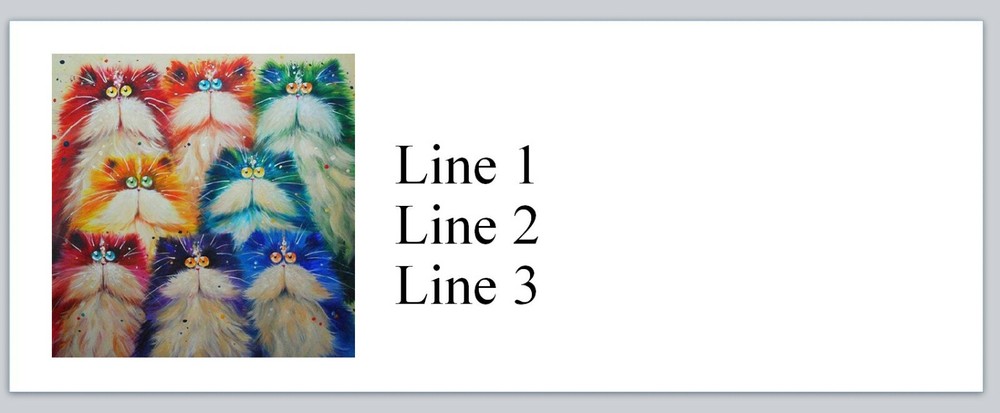 Personalized Address Labels Abstract Cats (P 778)