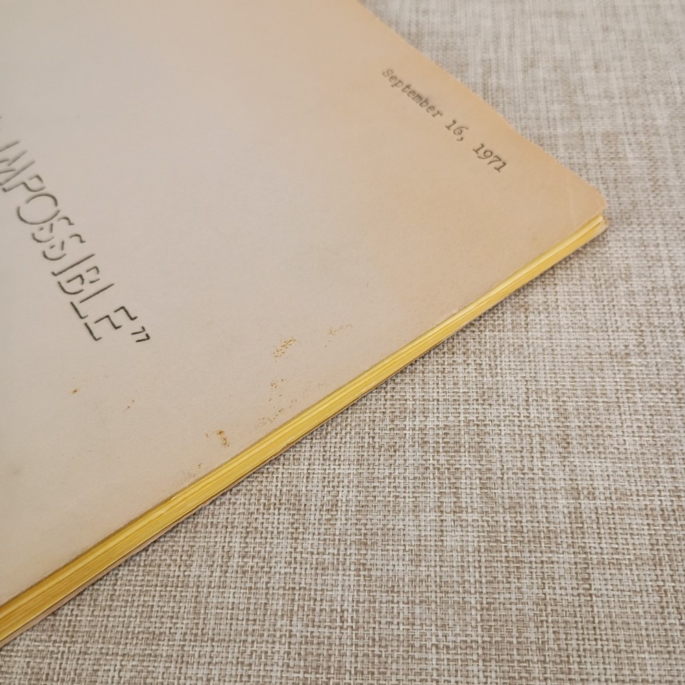 Mission: Impossible 1971 TV Show Original Script "Blues" Revised Final Draft