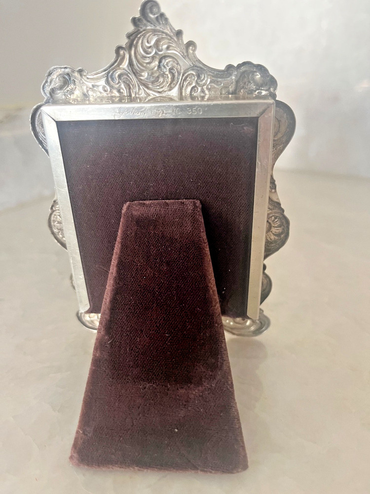 Vintage GORHAM Silver Plate Picture Frame Repousse Design 3-5/8" x 5"