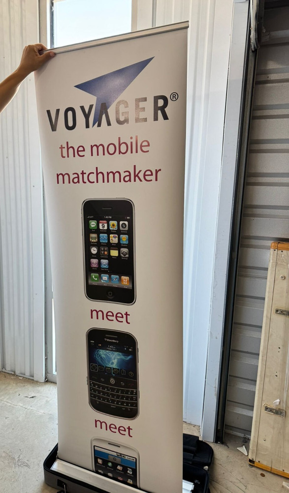 Silver Step Banner Stand 25"L